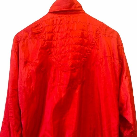 VINTAGE TRAIL Red Satin Bomber Jacket Size Small - Picture 11 of 11